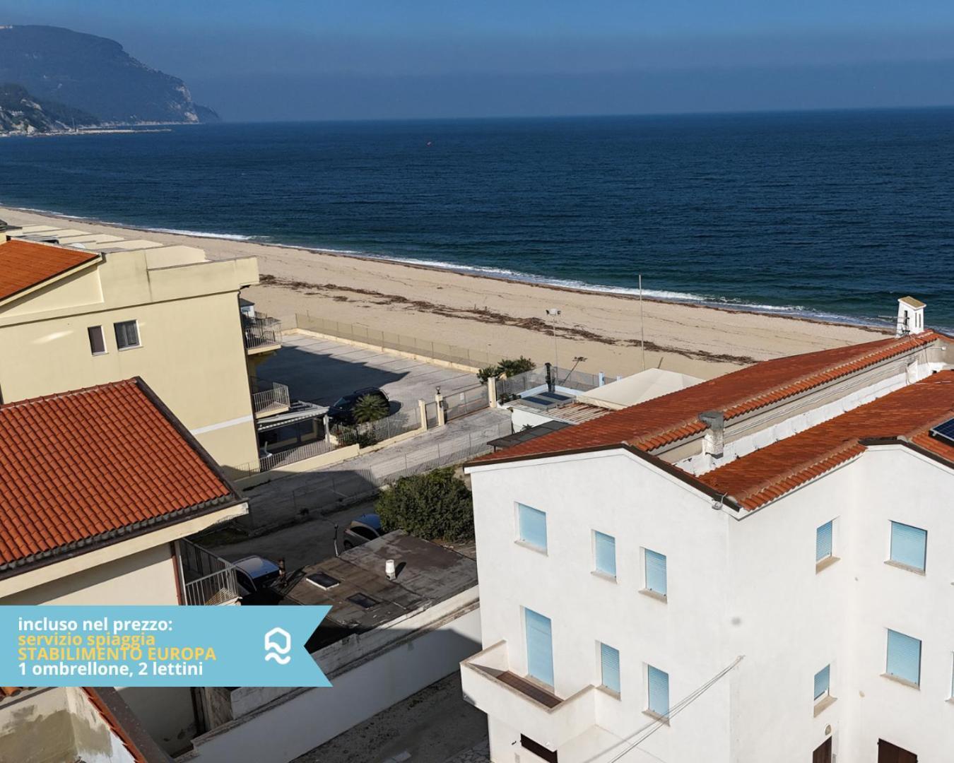 Rs321 - Marcelli, Trilocale Fronte Mare Con Spiaggia Inclusa Exteriör bild